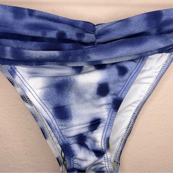 New Small Despi Blue Swim Bottom NWT Abstract Gem Silver Accent Boho Bohemian - Picture 3 of 11